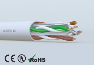 Category 6A U/UTP 4 Pair CMR Rated Cable