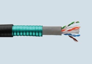 Cat 6A U/UTP Double Jacket Steel Tape Armoured External Cable PVC/PE