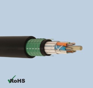 MULTI LOOSE TUBE DOUBLE SHEATH E-GLASS STRENGTH ARMOURED OPTICAL CABLE