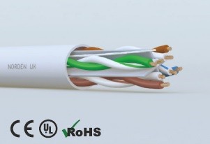 Category 6A U/UTP 23 AWG 4 Pair CMR rated FRPVC Jacket Cable